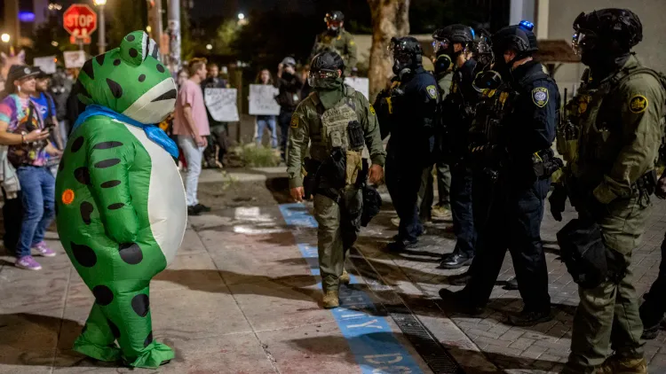 Will inflatable frogs defeat fascism?